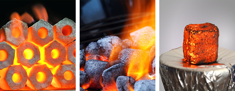 different charcoal briquettes