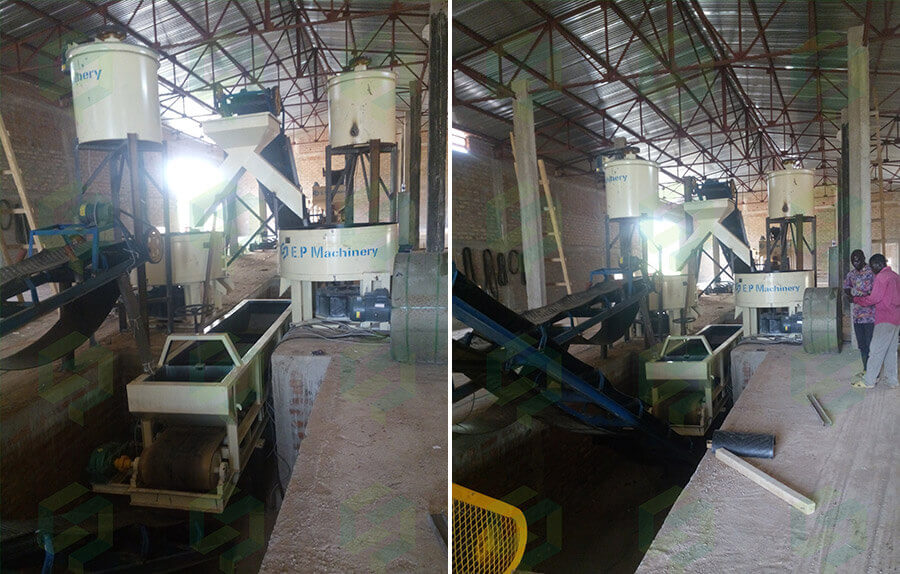 5 tons/h malt residues charcoal briquetting line in Chad