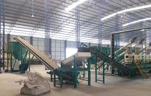 Wood pellet production line in Greece